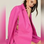 Eudon Choi Collective Oversized Pink Linen Open Blazer w/ Side Cutouts | EUC | 0 Photo 7