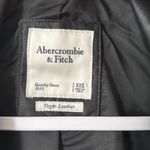 Abercrombie & Fitch  Women's Black Vegan Leather Blazer Photo 2