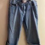 Womens Mossimo Supply Co Light Blue Capri Jeans 18W 18 Cuffed Crop Waist 38” Photo 0