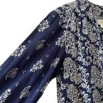 Maeve  Anthropologie Carlita Tiered Tunic Lined  Dress Blue White SZ XS #1802 Photo 5