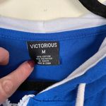 Victorious sleeveless hoodie royal blue full zip hooded pockets Women’s sz M Size M Photo 2