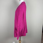 Umgee Oversized Cardigan Sweater Womens Large Pink Open Cozy Loungewear Bat Wing Photo 4