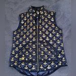 Simply Southern  Anchors Vest, size XL. Navy blue and gold. Quilted style. Photo 0
