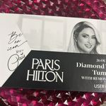 Paris Hilton 26 oz Double Wall Diamond Textured Plastic Tumbler with Straw, Pink Photo 6