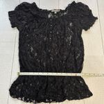 Ny Collection  Sheer Black Lace Shirt Size Medium Photo 2