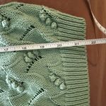 Sézane Sezane Marthe 100% Cotton Knit Jumper Cardigan Almond Green Photo 7