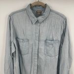 Chico's Denim Chambray Shirt Blue Button Down Long Sleeve Women Size 3 16 18 Photo 1