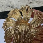 Monet Large Signed  Gold Tone Brooch Pin Fringed Style Photo 7