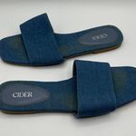 Cider  Minimalist Single Band Slippers Blue Denim Sandals Women's 38 Photo 0