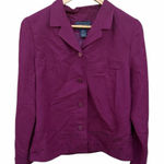 Laura Scott  Magenta Linen Blend Blazer size 10 Petite Photo 0