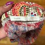 Batik Boho Chic Coastal Resortwear Vacation Tie Waist Pleated Pockets Pants L Red Size L Photo 5