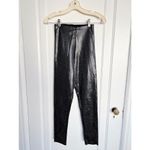 Commando • Faux Leather Animal-Print Leggings in Navy Snake blue black reptile Photo 2