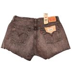Levi's NWT Levi’s 501 Button Fly Cut Off Faded Black Jean Shorts Size 33 Raw Hem‎ Photo 1