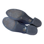 Alex Marie  Blue Cloth Wedge Heel Slip On Sandal Open Toe Navy Size 10 womens Photo 4