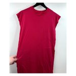 Free People Beach Hot Pink - Magenta Midi Cotton T Shirt Dress Size Extra Small Photo 1