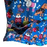 Uniform Advantage  short sleeved v-neck scrub top in blue with dog print size XS Photo 3