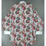 Victoria's Secret VTG Gold Label Pink Floral Paisley Satin Night Shirt Large Boy Photo 3