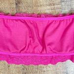Rue 21 Tarea  Medium Juniors Sequin Lace Hot Pink Bandeau Bra Top Photo 5