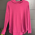 Chaser  Plum Waffle Print Pullover Hoodie Sweatshirt Women’s Sz M EUC Photo 0