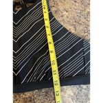 Athleta High Neck Black White Chevron Pattern Sports Bra Size 38 B/C Underwire Photo 9