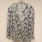 Vince NWT  Lotus Print Crinkle Top Size 3X Photo 1