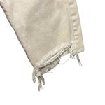 J Brand  Beige High-Rise Raw Hem Straight Leg‎ Cropped Jeans Size 24 Photo 3