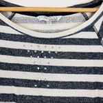 Ellen Tracy Lightweight Rhinestone‎ Striped Sweatshirt D0089 Photo 1