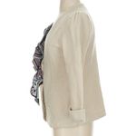 Anthropologie HWR Ivory Knit Scarf Wool Knit Blazer Button Jacket Size Small S Photo 3