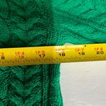 J.Jill  green cable knit S boatneck sweater casual holiday office winter colorful Photo 5