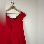 XScape  Red Off The Shoulder Fit & Flare Mini Formal Dress Women’s Sz 10 Photo 3