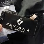 Faviana $478 NWT Women's Formal Evening Gown Size 6 Black Beaded Dress Prom Photo 13