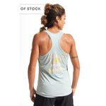 Pearl Izumi Women's Midland Graphic UPF Fast-Drying Tank in Dawn Grey Happy, L Photo 1