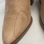 ZBY Women’s Tan Beige Ankle Boots Side Gore Size 7 Block Heels See Description Photo 11