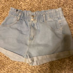 Hayden ❤️ Paperbag Waist Stretchy Waist Denim Blue Jean Shorts Photo 0