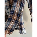 st. john's bay St. John’s Bay Womens Shirt Multicolor Plaid Long Sleeve Tunic Pullover Rayon L Photo 2