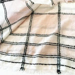 J Jill Lightweight‎ Rectangle Scarf Wrap Cotton Blend Pale Pink Black White NWT Photo 7