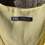 ZARA NEW  pleated flowy yellow maxi midi dress L Photo 8