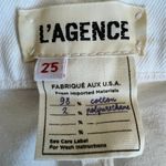 L'Agence  Balboa Slouchy Denim Shorts Womens Size 25 White Distressed Photo 1