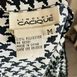 Cacique Vintage  lingerie houndstooth silky teddy bow sleepwear nightgown sz med Photo 7