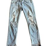 Rag and Bone Dre Capri Distressed Jeans Casual Light Wash Marina Size 28 Women's Photo 0