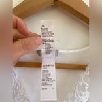 Hanro Switzerland Lace V Neck Tank 100% Cotton Women’s Small White Photo 2