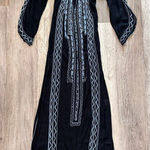 Poupette St. Barth Women's Embroidered Off-the-Shoulder Midi Dress Black Medium Photo 0