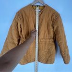 Universal Threads Universal Thread Quilted Corduroy Jacket‎ Mustard Full Zip Front Collarless XS Photo 12
