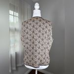 Worthington Vintage Y2K Cream & Black V-Neck Button Front Vest Photo 5