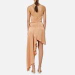 Elliatt E8062201 Lambent Asymmetric Halter Dress Sz M Camel Beige Photo 1