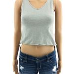 J. Jill XS Cream Green Striped Mallgoth Grunge Safety Pin Crop Top Tank Photo 0
