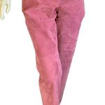 Newport News DARK MAUVE PINK BOOT CUT SUEDE TROUSERS (8) Photo 0