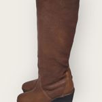 Pierre Hardy Brown Leather Knee High Pull On Tall Wedge Platform Boots Size 38 Photo 1
