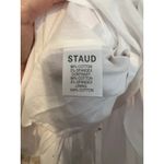 STAUD $345  Demi Dress Womens Large White Poplin Rainbow Tiered Maxi Lined Cotton Photo 4