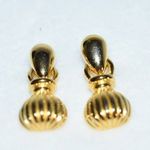 Source Unknown Rare VintageTextured Gold Tone1.5" Dangle/Drop Post Earrings Photo 0